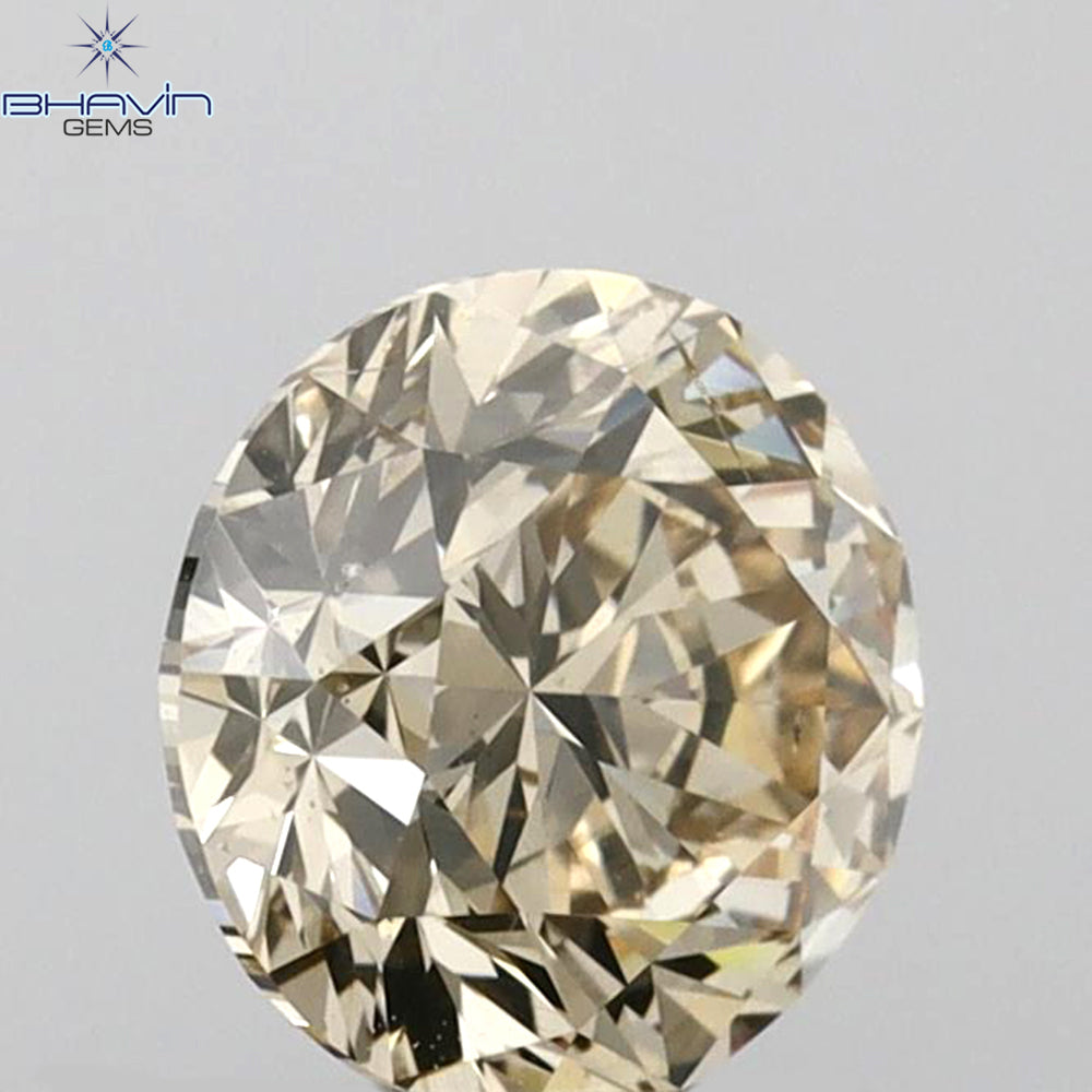 1.50 CT Round Shape Natural Loose Diamond Brown  Color VS2 Clarity (7.11 MM)