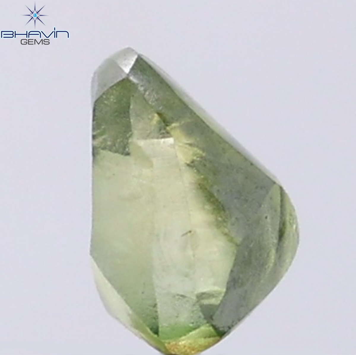 1.71 CT Natural Rough Diamond Enhanced Green Color Clarity VS (7.48 MM)