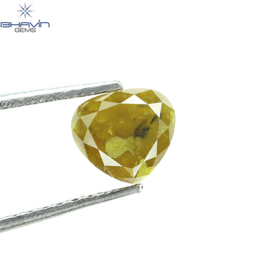 1.20 CT Heart Shape Natural Loose Diamond Yellow Color I3 Clarity (5.50 MM)