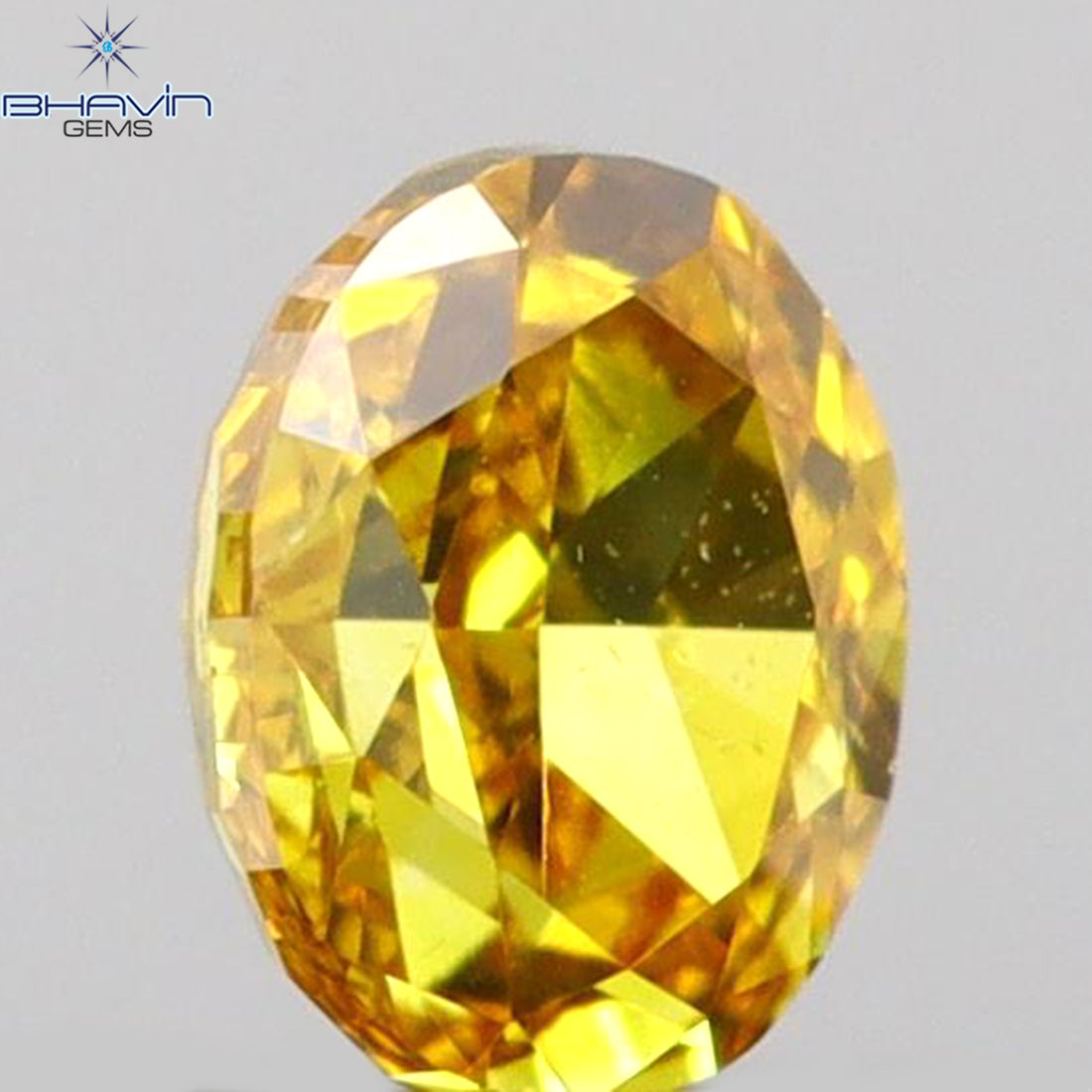 0.12 CT オーバルシェイプ 天然ダイヤモンド イエローカラー VS1 クラリティ (3.13 MM)