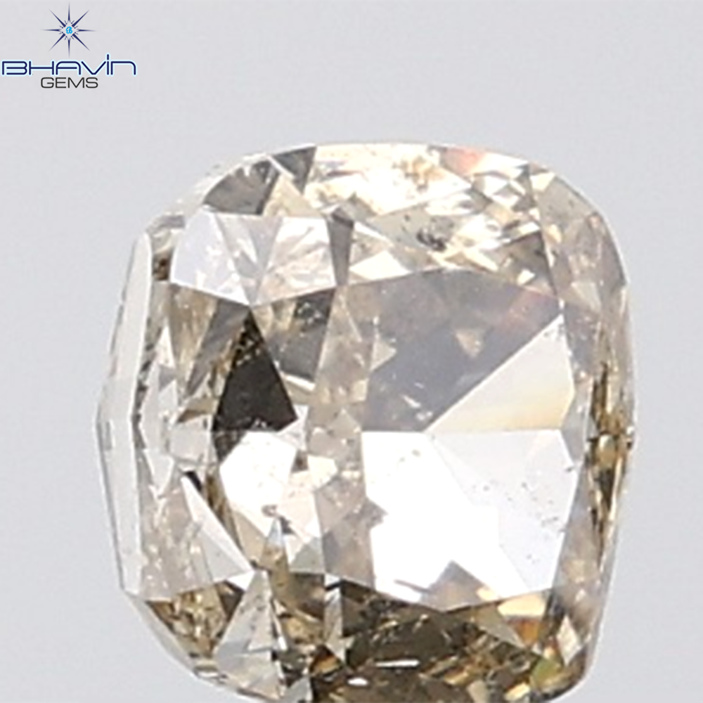 0.82 CT Cushion Diamond Natural Brown Color SI Clarity (5.03 MM)