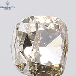 0.82 CT Cushion Diamond Natural Brown Color SI Clarity (5.03 MM)