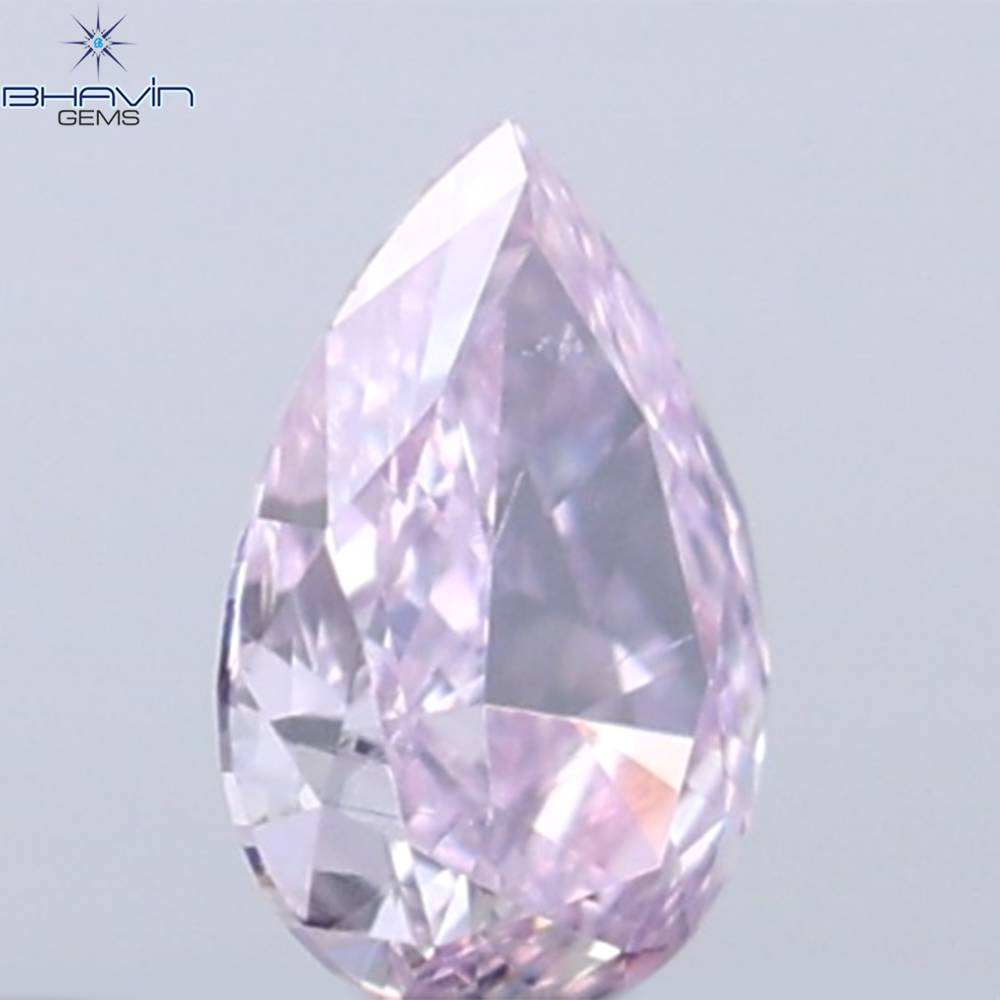 0.07 CT ペアシェイプ 天然ダイヤモンド ピンクカラー SI1 クラリティ (3.52 MM)