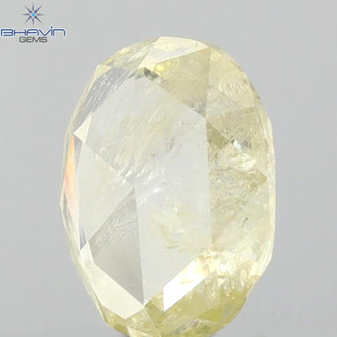 0.93 CT Oval Shape Natural Diamond Yellow Color I3 Clarity (7.18 MM)