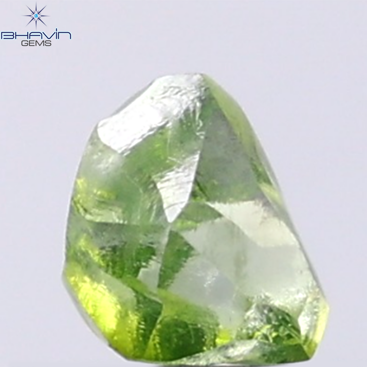 1.00 CT Natural Rough Diamond Enhanced Green Color Clarity VS (5.89 MM)