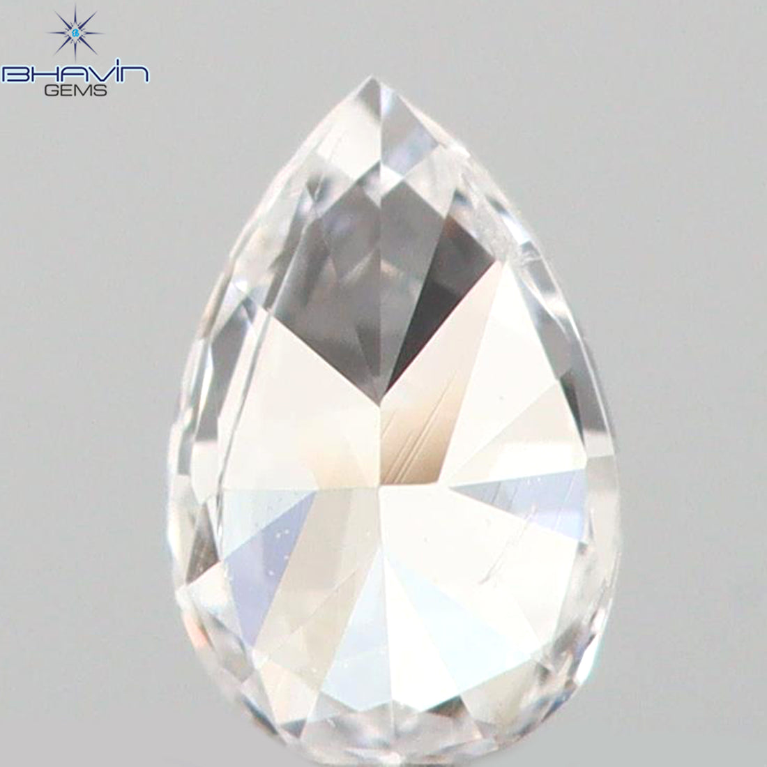 0.08 CT ペアシェイプ ナチュラル ダイヤモンド ピンク色 VS1 クラリティ (3.45 MM)