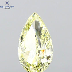 GIA Certified 0.71 CT Pear Diamond Yellow Color Natural Loose Diamond (7.35 MM)