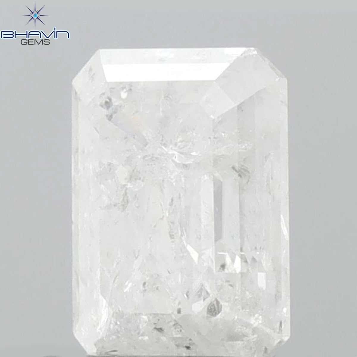 0.94 CT Emerald Shape Natural Diamond White Color I3 Clarity (6.63 MM)