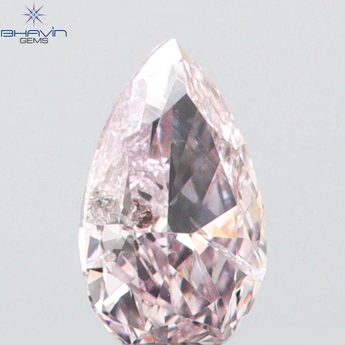 0.08 CT ペアシェイプ ナチュラル ダイヤモンド ピンク色 VS1 クラリティ (3.45 MM)