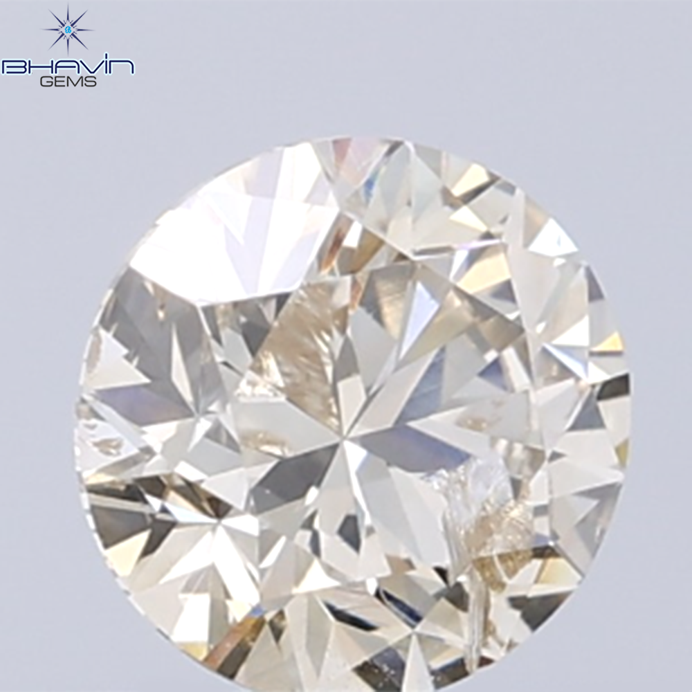 0.18 CT ラウンド ローズ カット シェイプ 天然ダイヤモンド ピンク色 I2 クラリティ (3.86 MM)