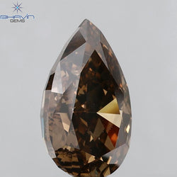 2.01 CT Pear Shape Natural Diamond Brown Color VS2 Clarity (10.31 MM)