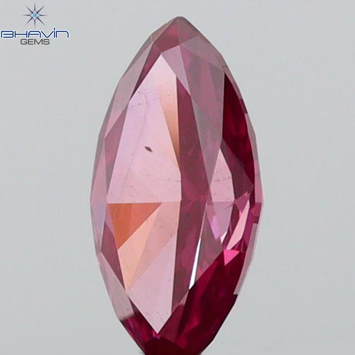 0.16 CT Natural Marquise Diamond Enhanced Pink Color VS1 Clarity (4.90 MM)