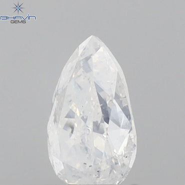 0.30 CT Pear Shape Natural Diamond White Color SI2 Clarity (5.23 MM)