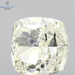 1.00 CT Cushion Shape Natural Diamond Yellow Color VVS1 Clarity (5.32 MM)