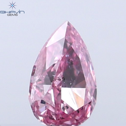 0.07 CT ペアシェイプ 天然ダイヤモンド ピンクカラー SI1 クラリティ (3.52 MM)