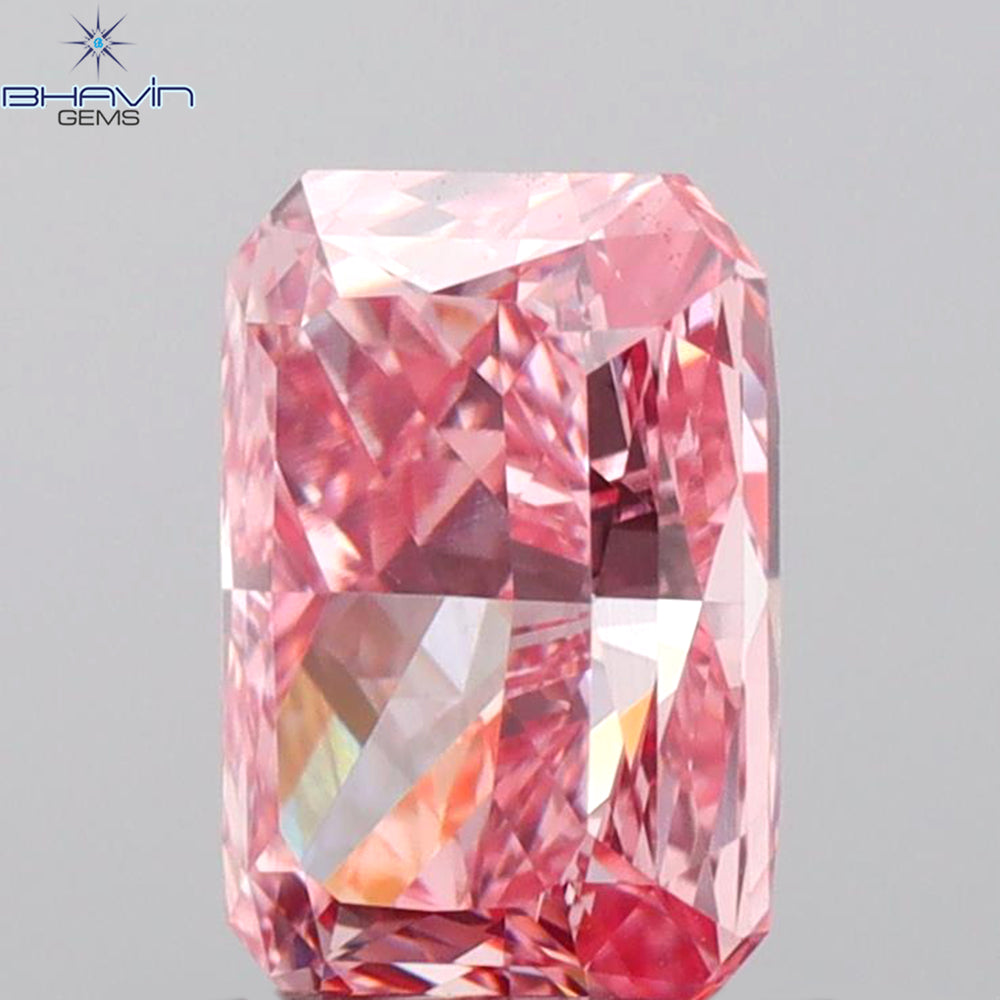 GIA Certified 1.12 CT Radiant Diamond Pink Color Natural Loose Diamond VS1 Clarity (7.04 MM)