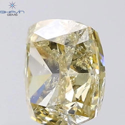 1.02 CT Cushion Shape Natural Diamond Orange Color I2 Clarity (5.73 MM)