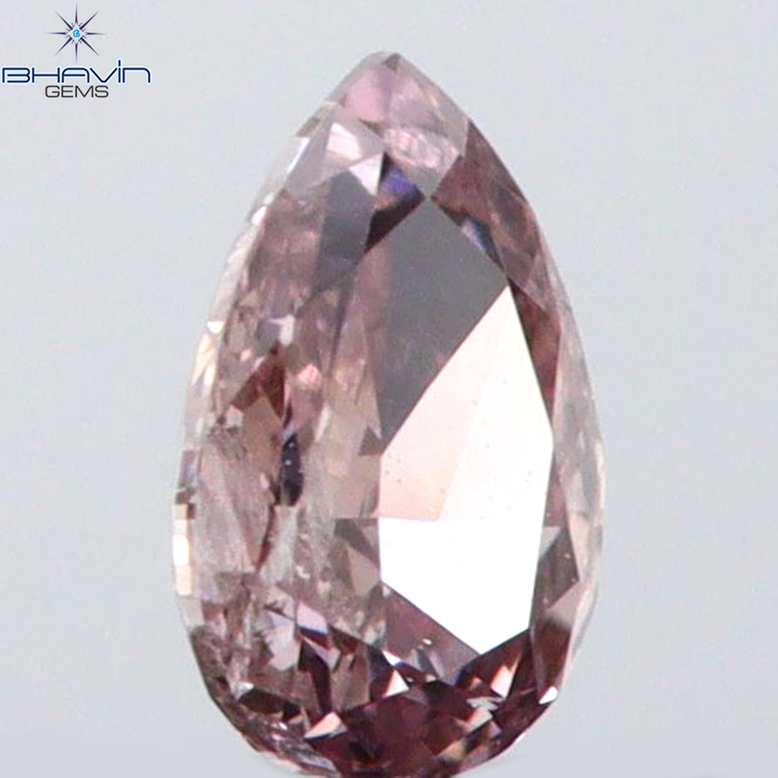 0.08 CT ペアシェイプ ナチュラル ダイヤモンド ピンク色 VS1 クラリティ (3.45 MM)