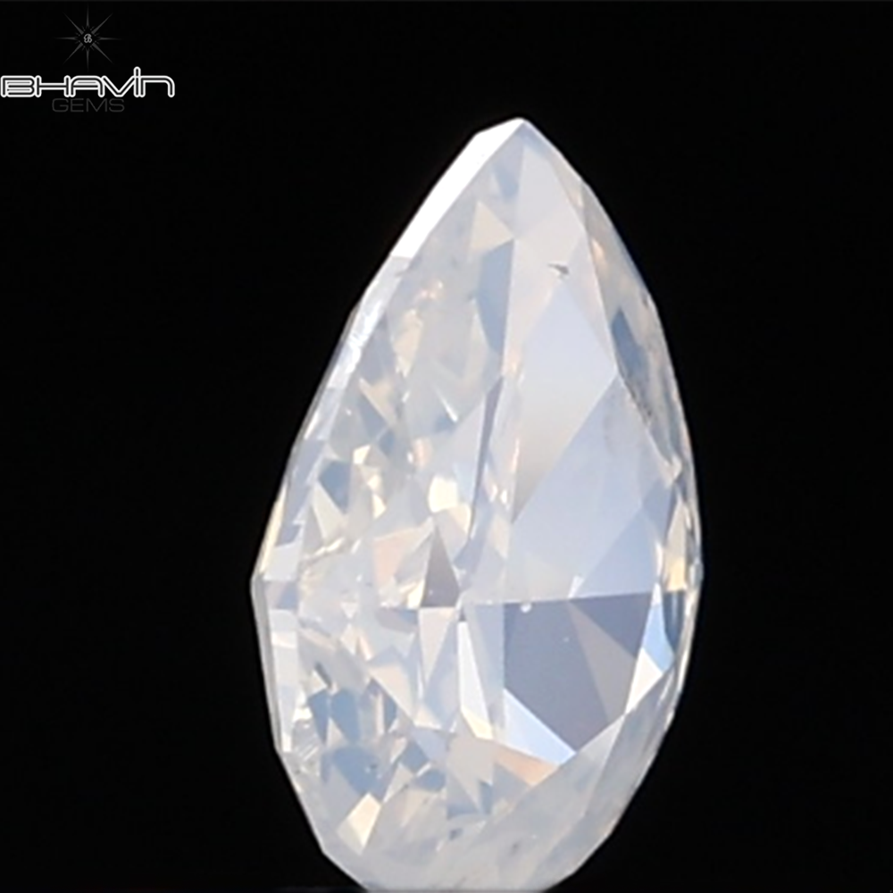 0.29 CT ペアシェイプ ナチュラル ダイヤモンド グリーン (カメレオン) カラー VS1 クラリティ (5.89 MM)