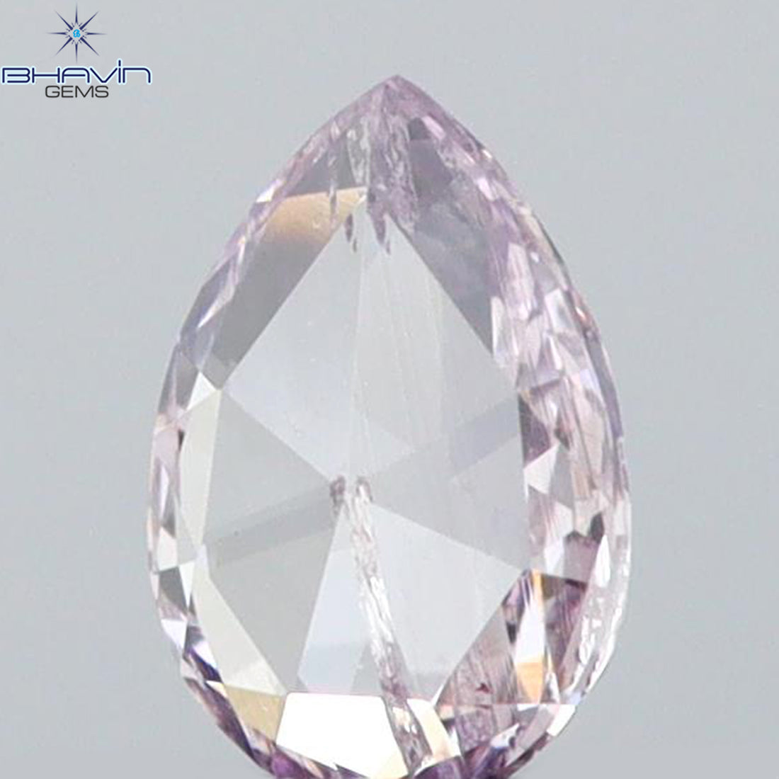 0.09 CT ペアシェイプ 天然ダイヤモンド ピンクカラー I1 クラリティ (3.97 MM)