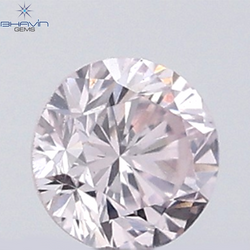 0.09 CT Round Natural Diamond Pink Color VS Clarity