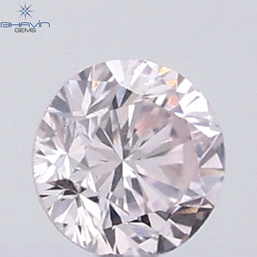 0.09 CT Round Natural Diamond Pink Color VS Clarity