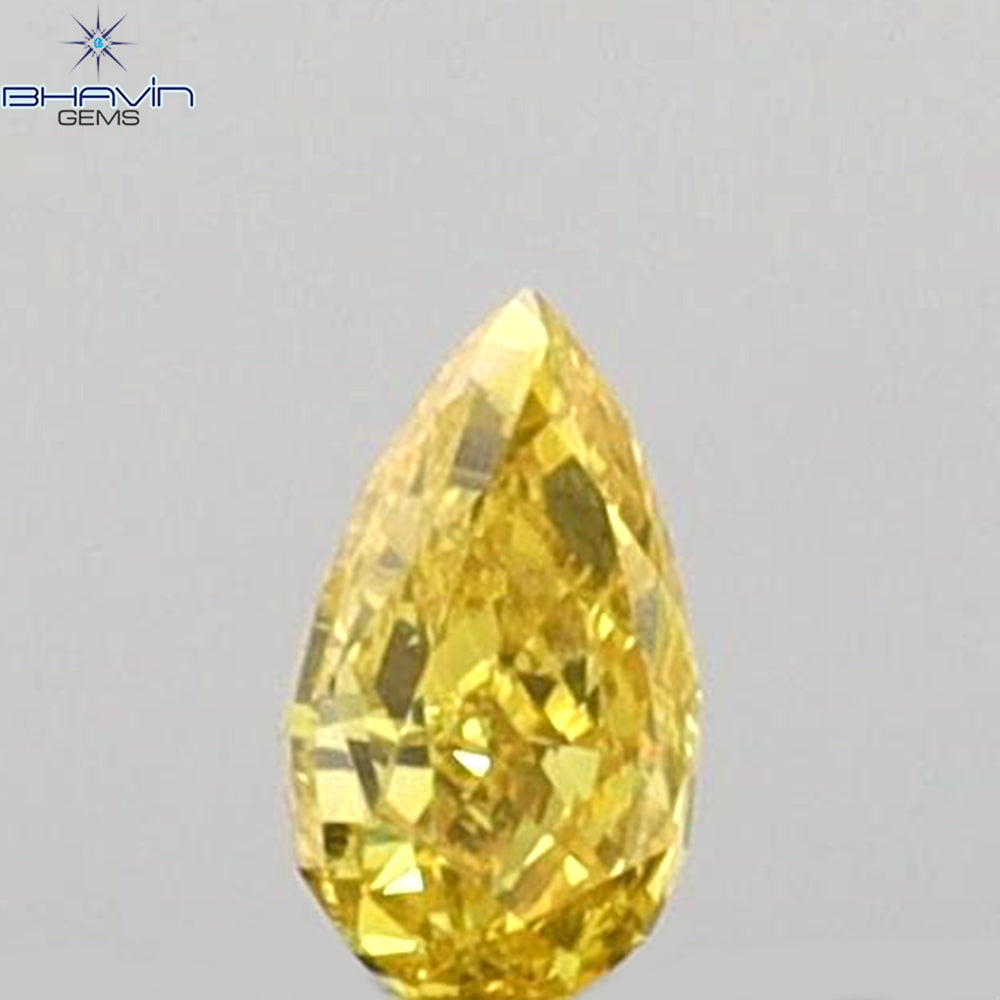 0.06 CT Pear Shape Natural Diamond Yellow Color SI2 Clarity (3.26 MM)