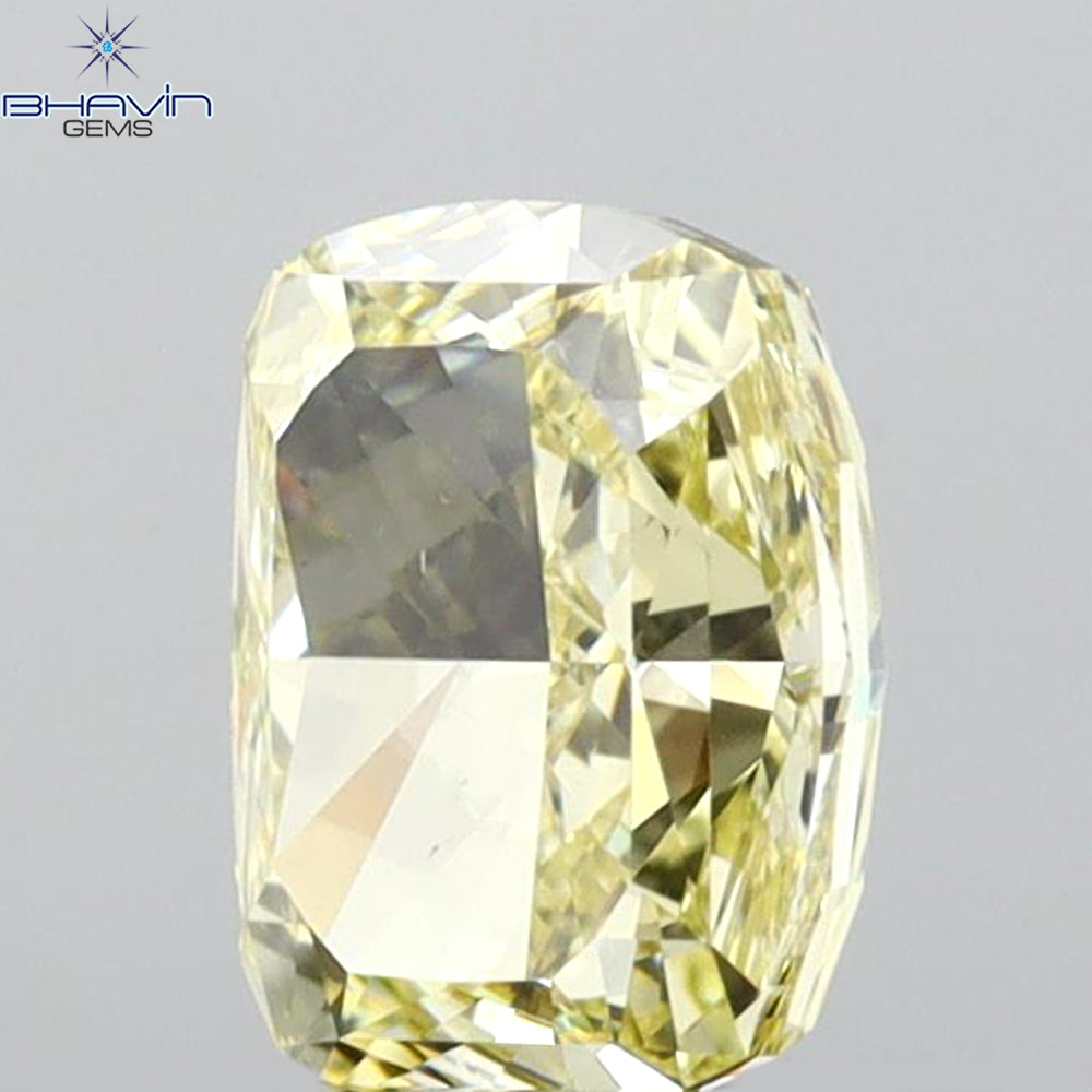 GIA Certified 1.01 CT Cushion Diamond Natural Brownish Yellow Color (6.35 MM)