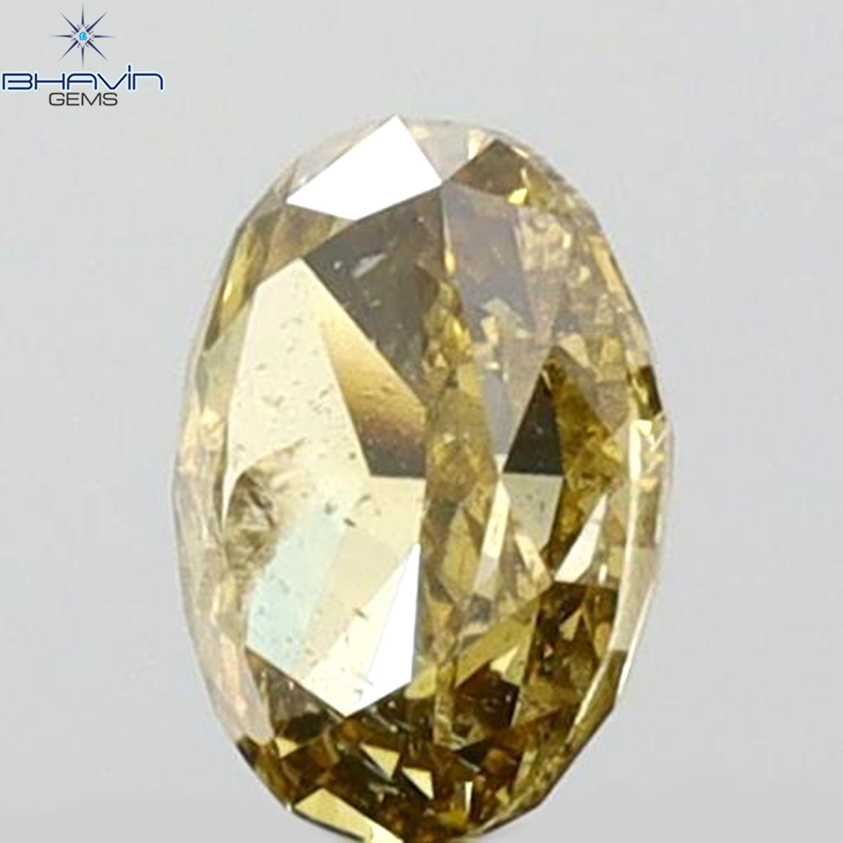 0.24 CT オーバルシェイプ 天然ダイヤモンド グリーン（カメレオン）カラー SI1 クラリティ（4.20 MM）