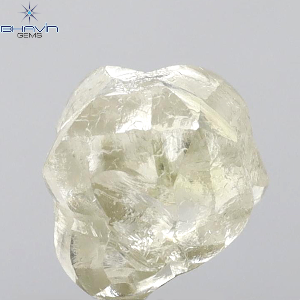 3.29 CT Rough Shape Natural Diamond Yellow Color VS2 Clarity (7.95 MM)