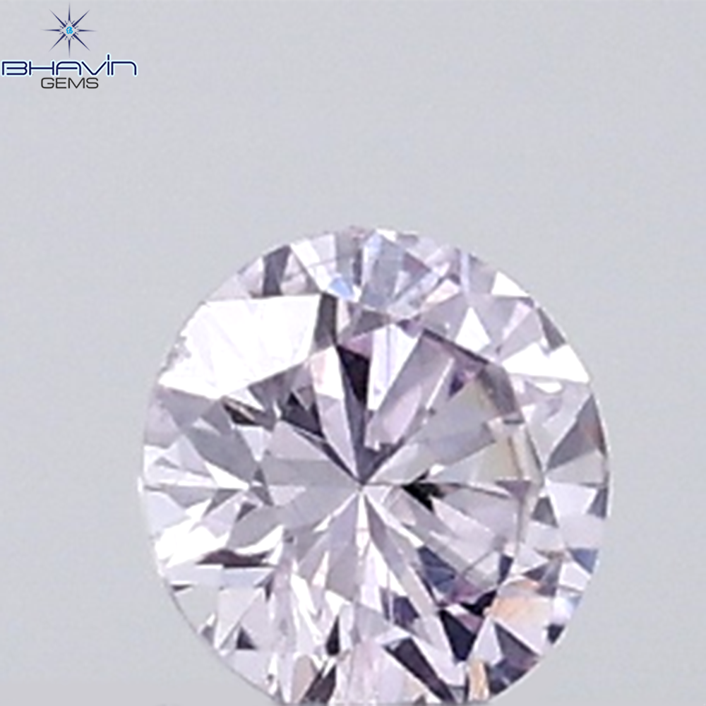 0.18 CT ラウンド ローズ カット シェイプ 天然ダイヤモンド ピンク色 I2 クラリティ (3.86 MM)