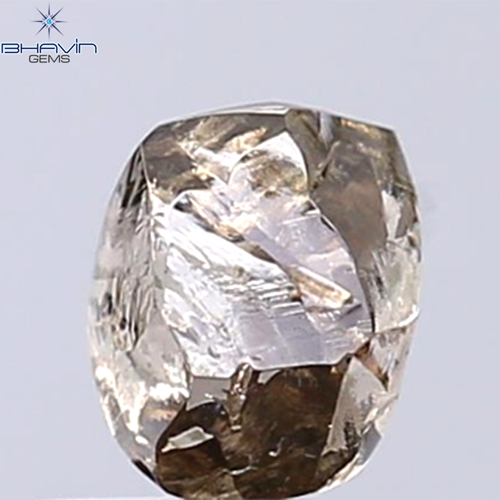 1.31 CT Rough Shape Natural Diamond Dark Brown Color VS2 Clarity (5.98 MM)