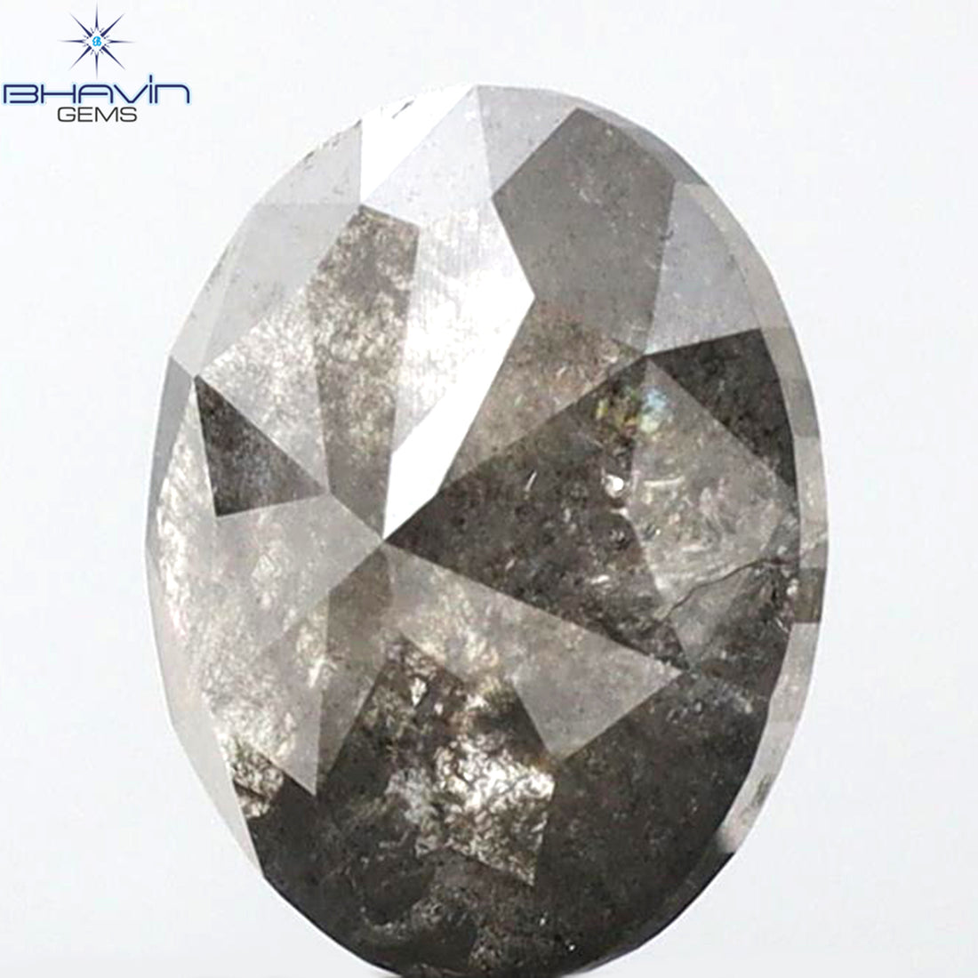 1.49 CT オーバルシェイプ 天然ダイヤモンド ソルトアンドペーパーカラー I3 クラリティ (8.15 MM)
