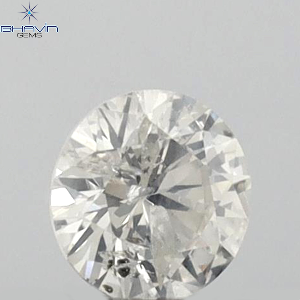 0.21 CT ラウンドシェイプ 天然ルースダイヤモンド ホワイトカラー I3 クラリティ (3.92 MM)