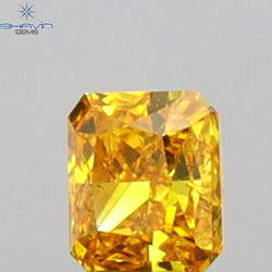 0.12 CT Radiant Shape Natural Diamond Yellow Color SI1 Clarity (2.76 MM)