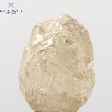 1.39 CT Rough Shape Natural Diamond Brown Color SI Clarity (6.32 MM)