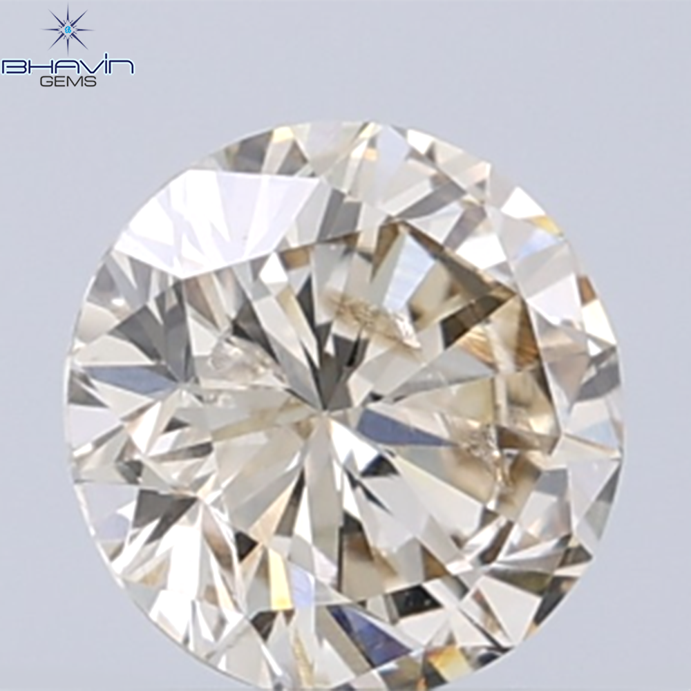 0.18 CT ラウンド ローズ カット シェイプ 天然ダイヤモンド ピンク色 I2 クラリティ (3.86 MM)
