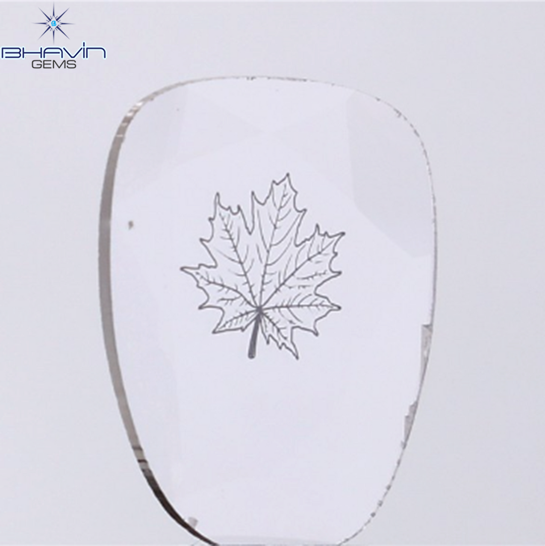 2.08 CT Lab Grown Slice (leaf) Diamond White Color Clarity VS (15.40 MM)