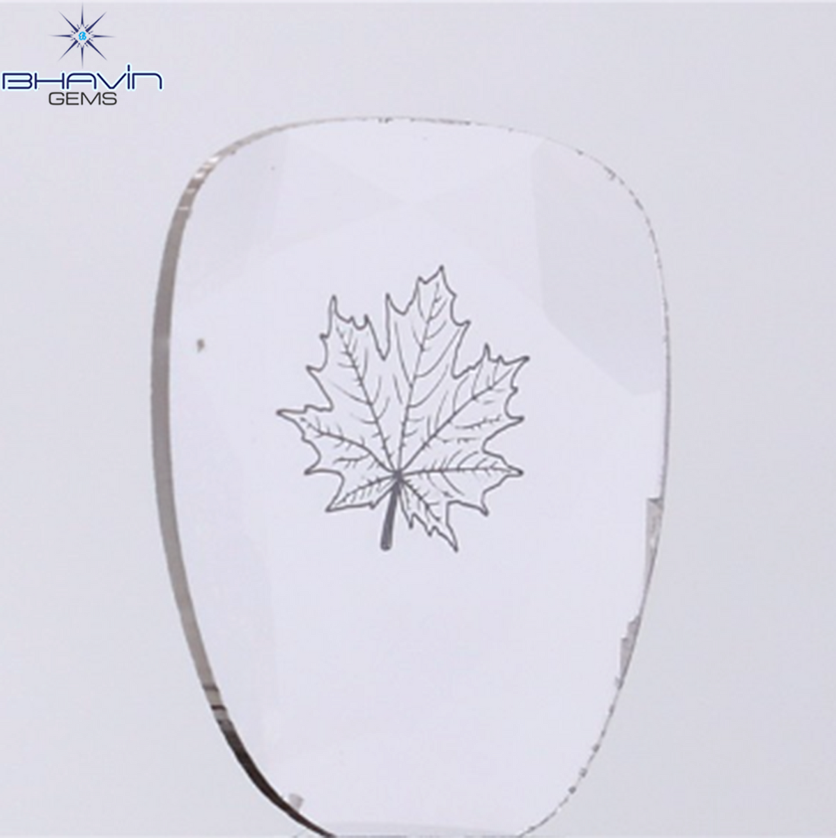 2.08 CT Lab Grown Slice (leaf) Diamond White Color Clarity VS (15.40 MM)