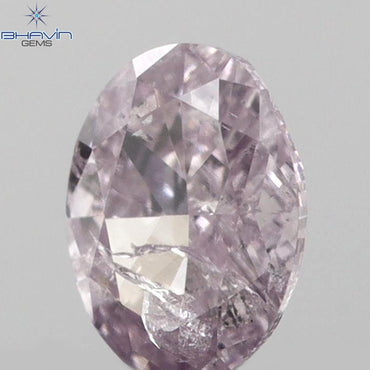 0.12 CT Oval Shape Natural Diamond Pink Color I1 Clarity (3.62 MM)