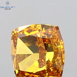 0.12 CT Cushion Shape Natural Diamond Orange Color VS1 Clarity (2.62 MM)