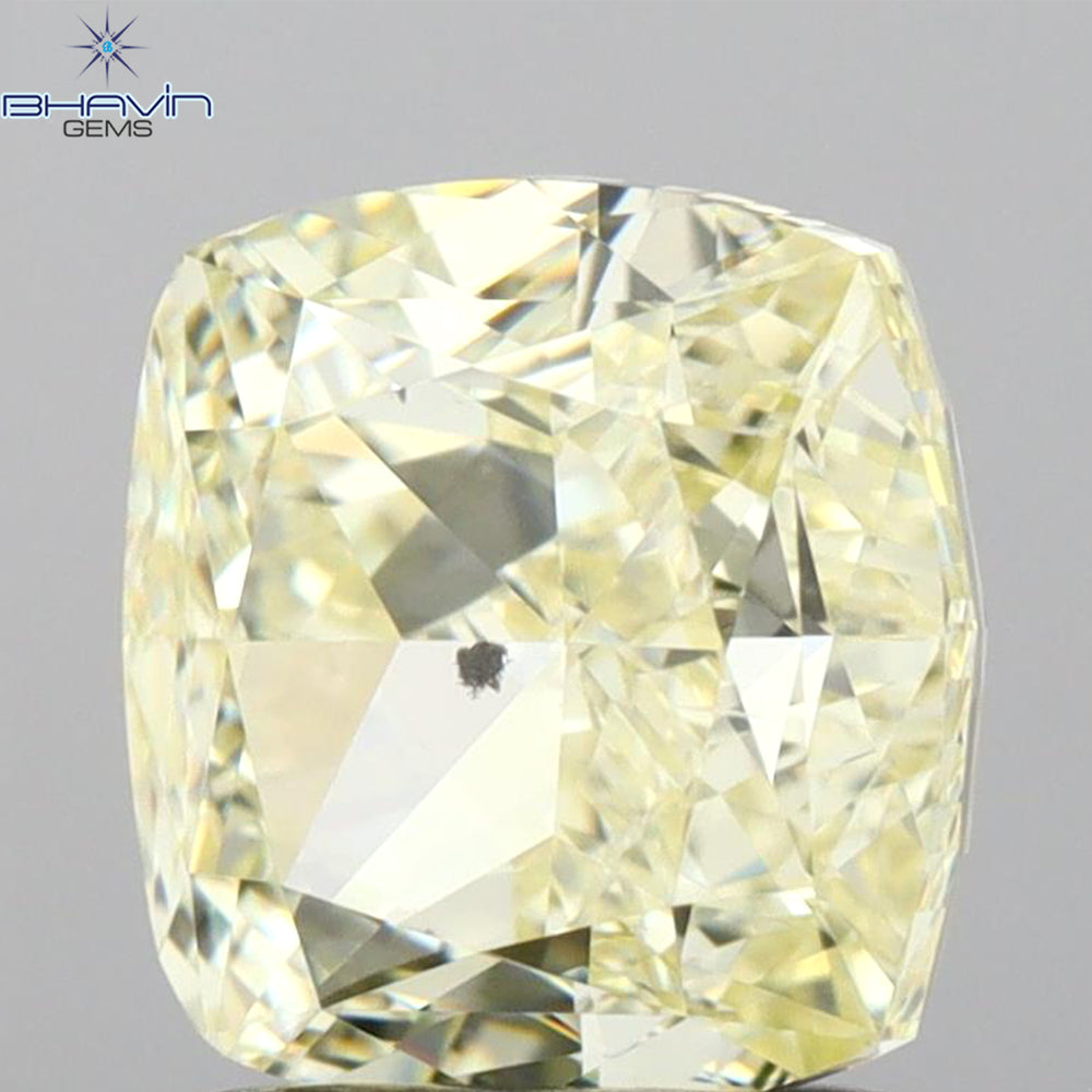 GIA Certified 2.01 CT Cushion Diamond Y To Z Color Natural Diamond SI2 Clarity (6.96 MM)