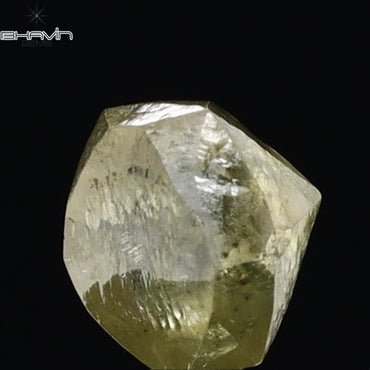 1.54 CT Rough Shape Natural Loose Diamond Yellow Color I2 Clarity (6.60 MM)