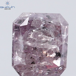 0.74 CT Radiant Diamond Natural Pink Color I3 Clarity (4.93 MM)