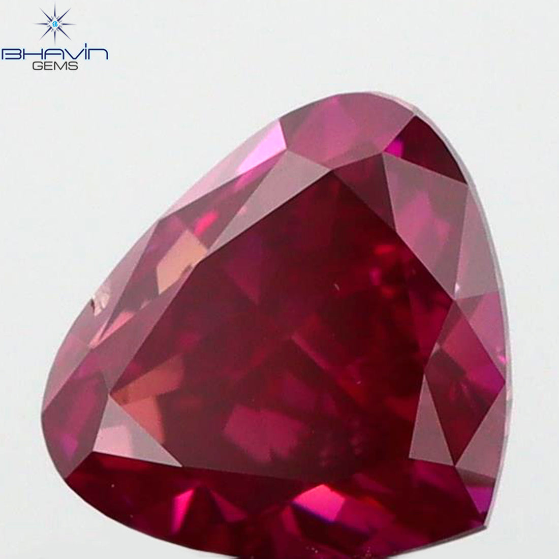 0.49 CT Natural Heart Diamond Enhanced Pink Color Clarity VS2 (4.90 MM)
