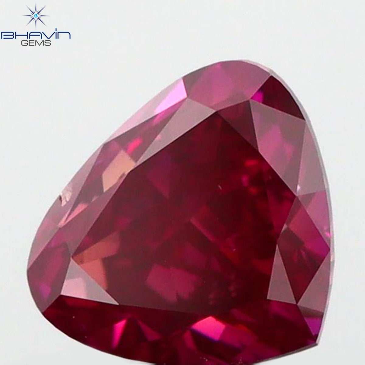 0.49 CT Natural Heart Diamond Enhanced Pink Color Clarity VS2 (4.90 MM)