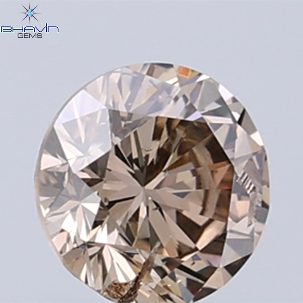 0.18 CT ラウンド ローズ カット シェイプ 天然ダイヤモンド ピンク色 I2 クラリティ (3.86 MM)