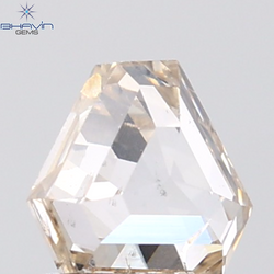 1.36 CT Shield Natural Brown Diamond SI1 Clarity (6.46 MM)