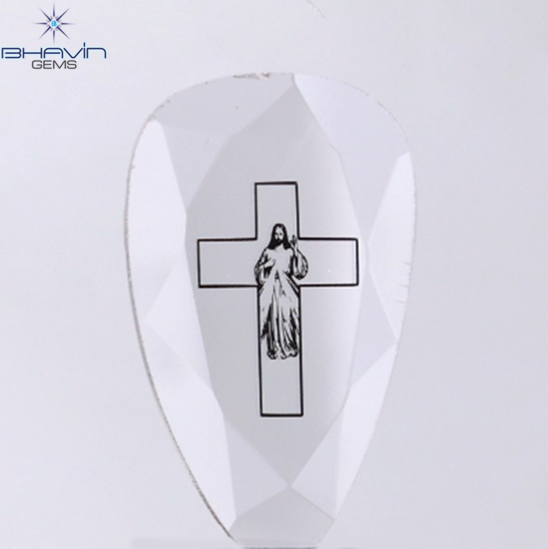 1.24 CT Lab Grown Slice (Cross) Diamond White Color Clarity VS (19.05 MM)
