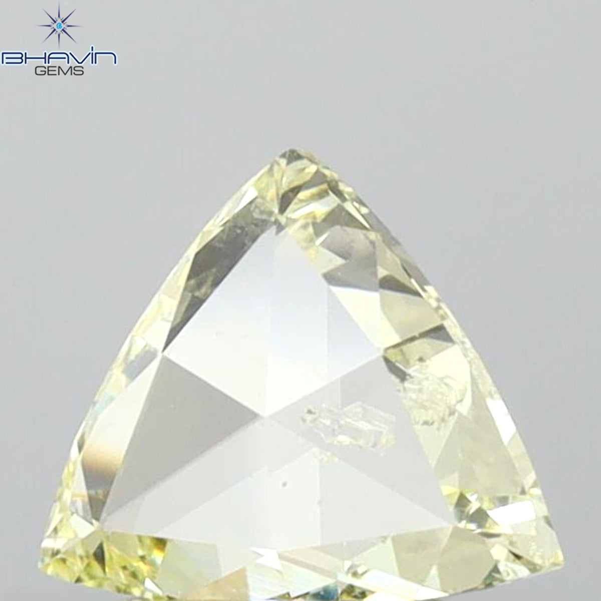 0.64 CT Natural Triangle Diamond Fancy Yellow Color Clarity SI2 (6.15 MM)